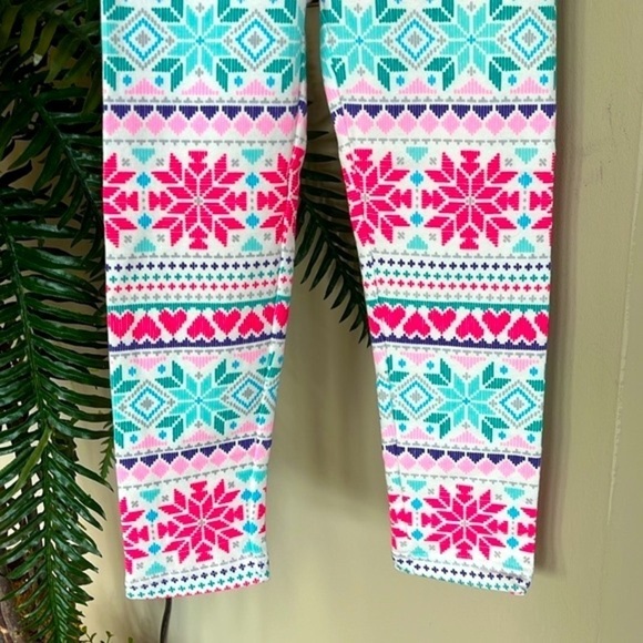 Brand New Carter’s Colorful Snowflakes Hearts Winter Cozy Lining Leggings - Picture 4 of 13